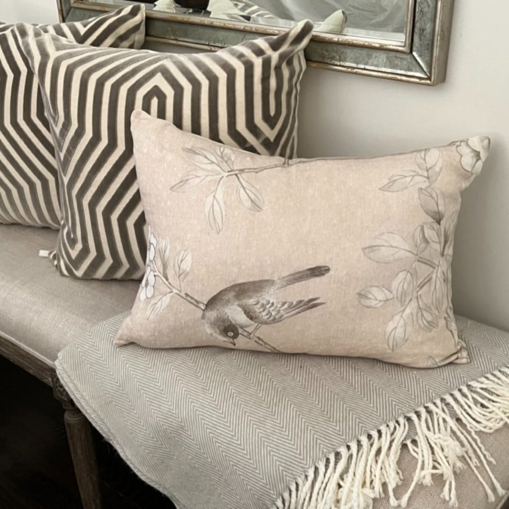 Schumacher Mary McDonald Chinois Palais Blush Pillow Cover